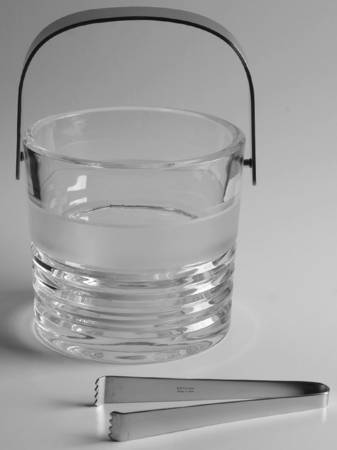 Sateen Ice Bucket with Detachable Handle and Tongs