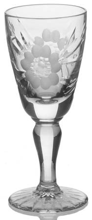 Old Country Roses (Gray Cut Flowers) Cordial Glass