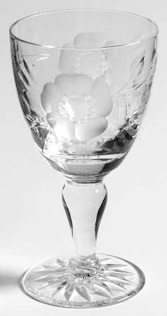 Old Country Roses (Gray Cut Flowers) Wine Glass