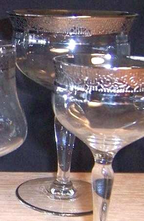 Rambler Rose (Platinum Encrusted) Champagne/Tall Sherbet