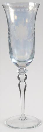 Antique Luster Blue Fluted Champagne