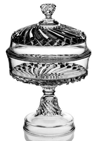 Bar and Diamond Clear Bon Bon & Lid