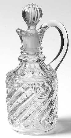 Bar and Diamond Clear Cruet & Stopper