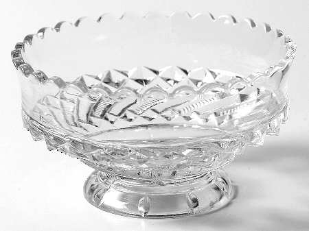 Bar and Diamond Clear Small Fruit Dessert Bowl