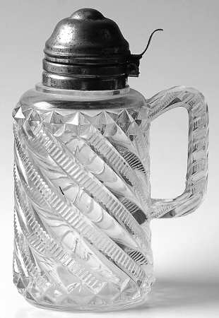 Bar and Diamond Clear Syrup/Sugar Shaker & Metal Lid