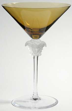 Medusa Lumiere Amber Martini Glass
