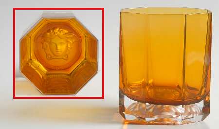 Medusa Lumiere Amber Whiskey Glass