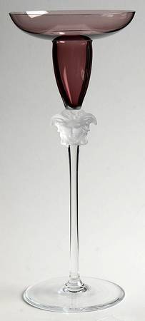 Medusa Lumiere Amethyst 9" Single Light Candlestick