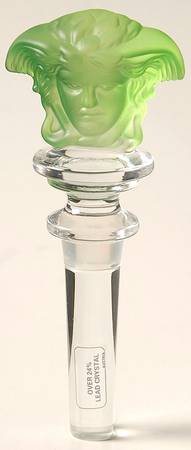 Medusa Lumiere Green Wine Bottle Stopper