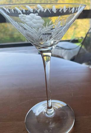 Cut Flower Martini Glass