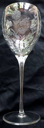 Cut Flower Wine Glass