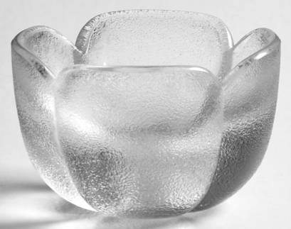 Clover Clear Frosted (Giftware) Single Light Candlestick