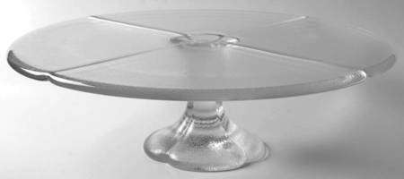 Clover Clear Frosted (Giftware) Round Cake Stand