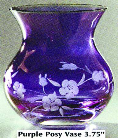 Rose Bouquet Purple 3" Posy Vase