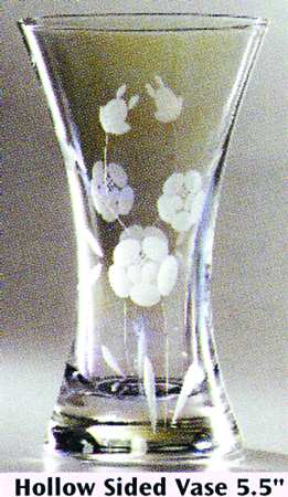 Rose Bouquet Clear 5" Flower Vase