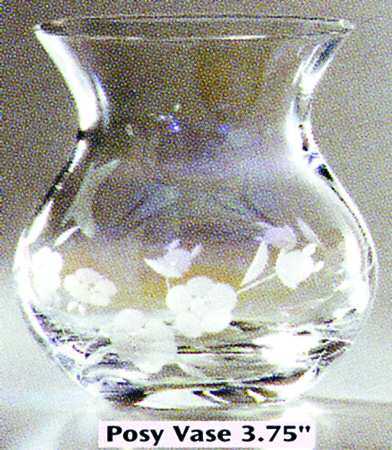 Rose Bouquet Clear 3" Posy Vase