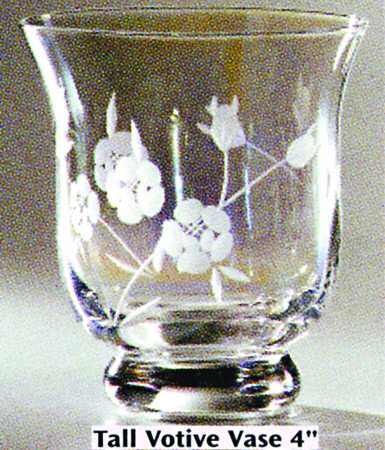 Rose Bouquet Clear Votive Candleholder