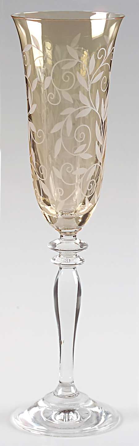 Venetian Amber Fluted Champagne