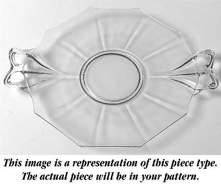 Oak Leaf Green (Brocade) Handled Cake Plate