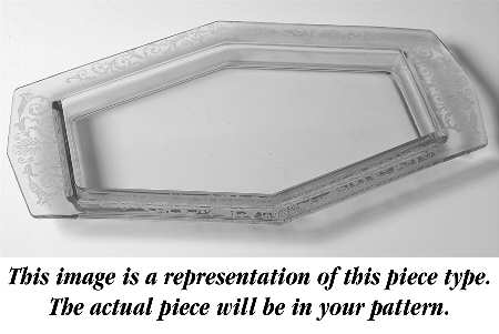 June Pink Rectangular Service Tray without Lemon Insert