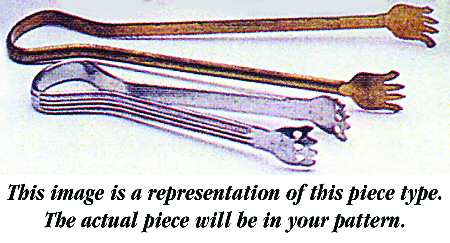 Versailles Blue (No Trim) Metal Tongs for Ice Bucket