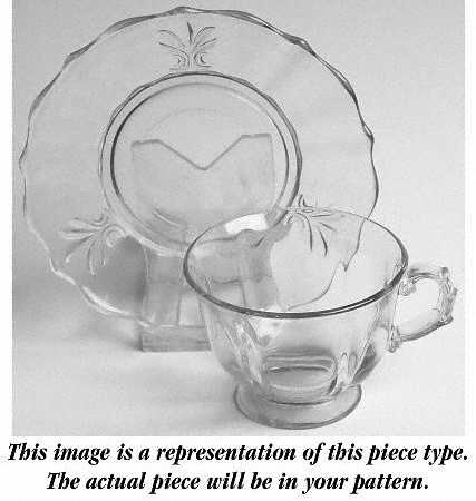 Meadow Rose Blue Footed Cup & Saucer (Baroque Shape)