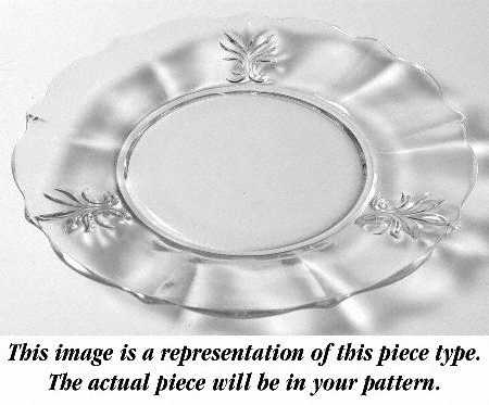 Meadow Rose Blue Baroque Shape Luncheon Plate