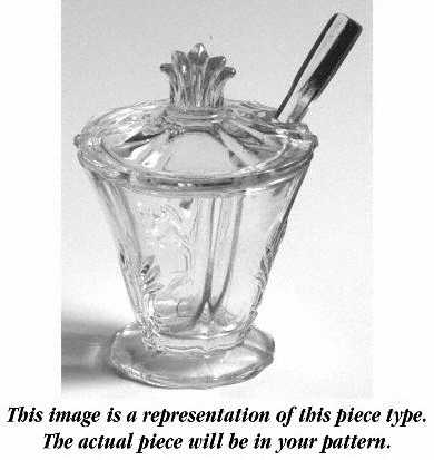 Baroque Topaz Mustard & Lid with Spoon (Baroque Shape)