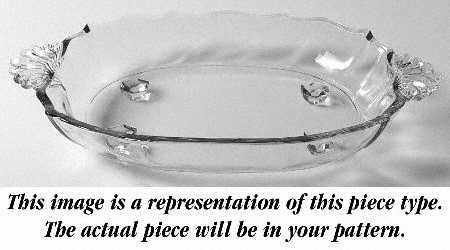 Baroque Topaz Handled Floating Garden Bowl (Baroque Shape)