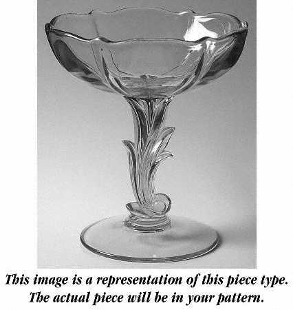 Baroque Clear Footed Preserve No Lid (Baroque Shape)