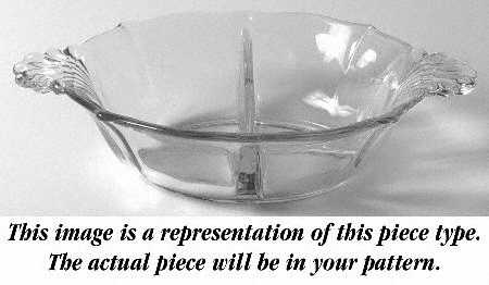 Beacon (Stem 6017, Cut 767) Divided Handled Mayonnaise Bowl (Baroque Shape)