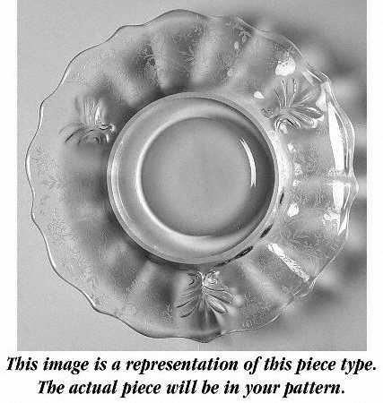 Meadow Rose Blue Saucer for Footed Cup (Baroque Shape)
