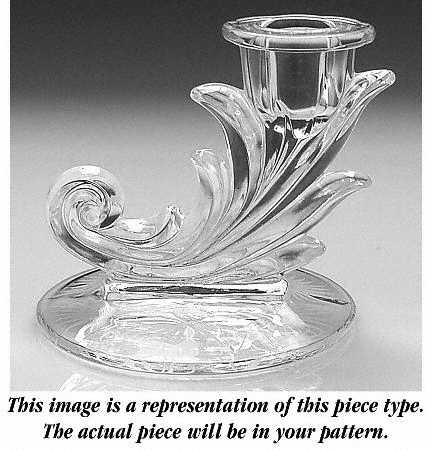 Meadow Rose Blue 4" Candlestick (Baroque Shape)
