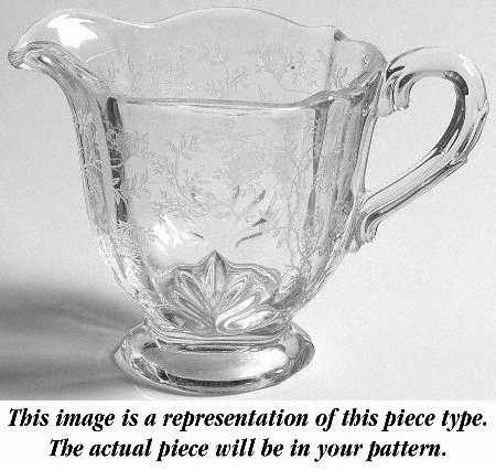 Meadow Rose Blue Individual Footed Creamer (Baroque Shape)