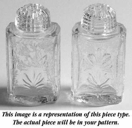 Baroque Clear Shaker Set with Plastic Lids (Baroque Shape)