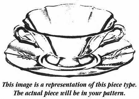 Shirley Cream Soup & Saucer Set (Baroque Shape)