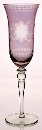 Antique Luster Amethyst Fluted Champagne