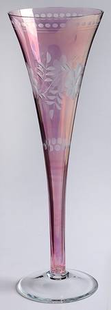 Antique Luster Amethyst Trumpet Fluted Champagne