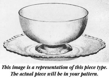 Rose Point Clear (Stem 3500, Gold Trim, Etched) Shape 3500 Footed Finger Bowl with Plate