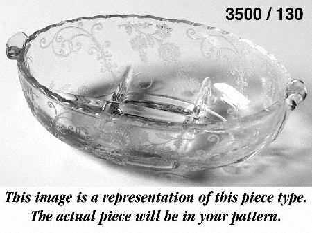 Gadroon Clear 4" Oval Ashtray (Shape 3500)