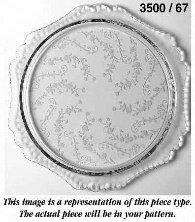 Valencia Clear (Stem 3500) 12" Round Relish Tray