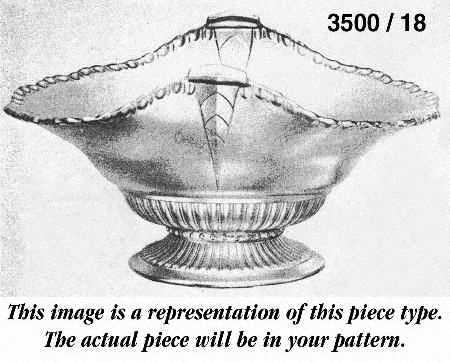 Gadroon Clear 2 Handled Large Fruit Basket Bowl