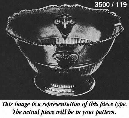 Gadroon Ruby Footed Punch Bowl (Shape 3500)