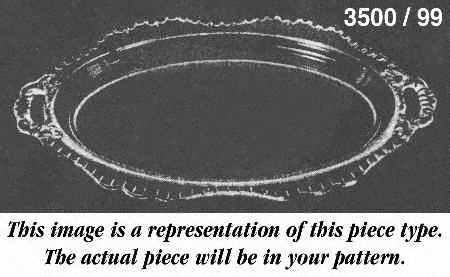 Gadroon Ruby 13" Oval Handled Tray