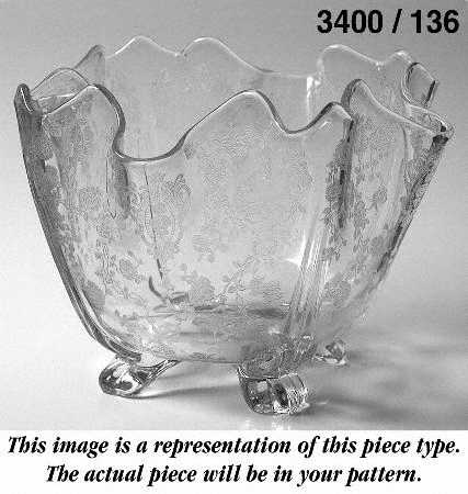 3400-1 3400 6" 4 Toed Fancy Edge Bowl