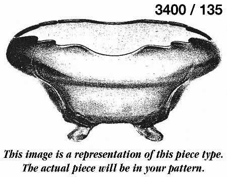 3400-1 3400 9" 4-Toed Cupped Bowl
