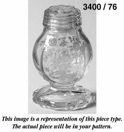 3400-1 3400/76 Footed Shaker with Glass Lid