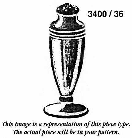 3400-1 3400 Footed Shaker with Metal Lid