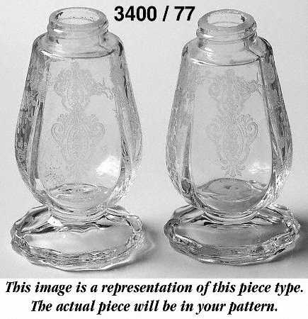 Apple Blossom Clear (Stem 3130) 3400/77 Footed Shaker, No Lid