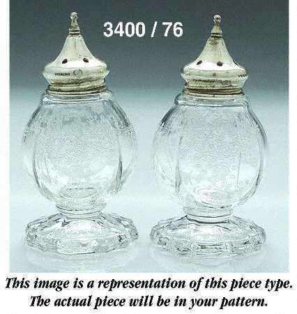 3400-1 3400/76 Footed Shaker Set with Metal Lids